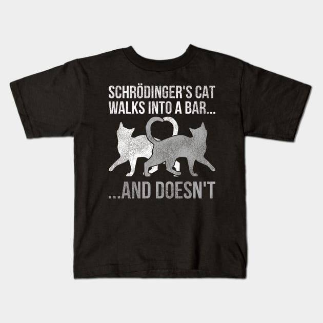 Vintage Science Shrodinger's Cat Physics Kids T-Shirt by shirtsyoulike